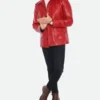Brad Pitt red leather jacket Fight Club