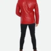 Brad Pitt red leather jacket Fight Club men