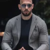 andrew tate grey blazer suit