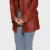 dakota johnson red leather jacket
