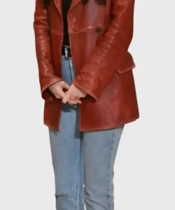 dakota johnson red leather jacket