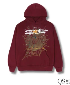 maroon sp5der hoodie