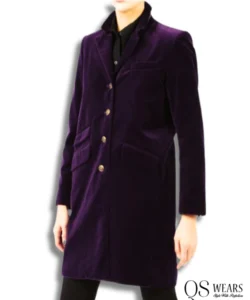 purple velvet coat