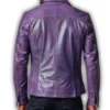 violet leather jacket