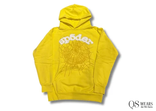 yellow sp5der hoodie