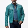 Turquoise Leather Jacket
