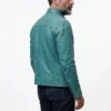 Turquoise Leather Jacket - Image 2