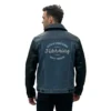 leather denim jacket