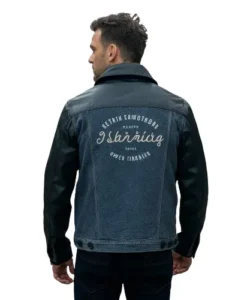 leather denim jacket