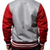 red and gray letterman jacket