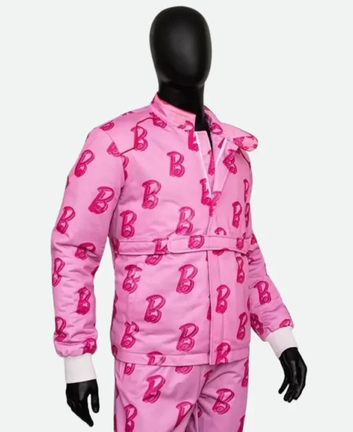 ryan gosling pink bomber jacket side