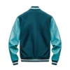 teal varsity jacket