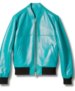 turquoise bomber jacket
