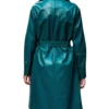 womens teal trench coat