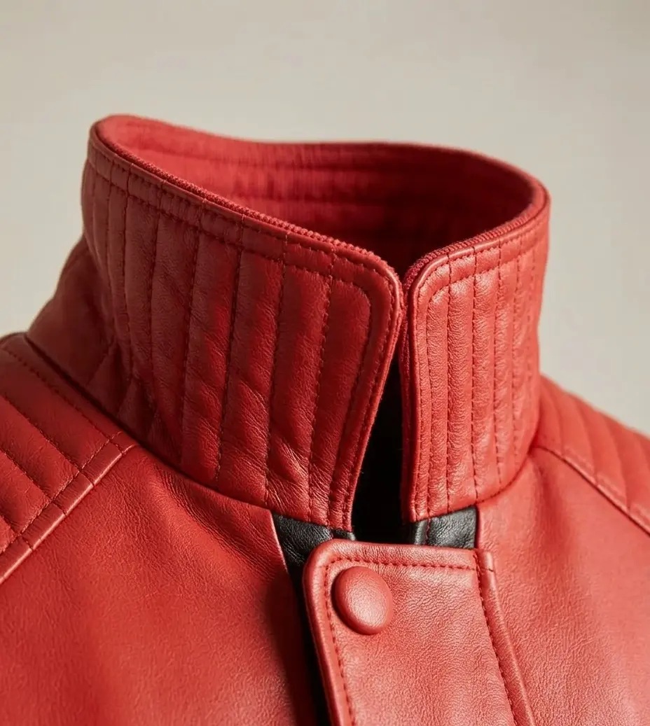 Michael Jackson Thriller Red Leather Jacket (Real Leather) - Image 5