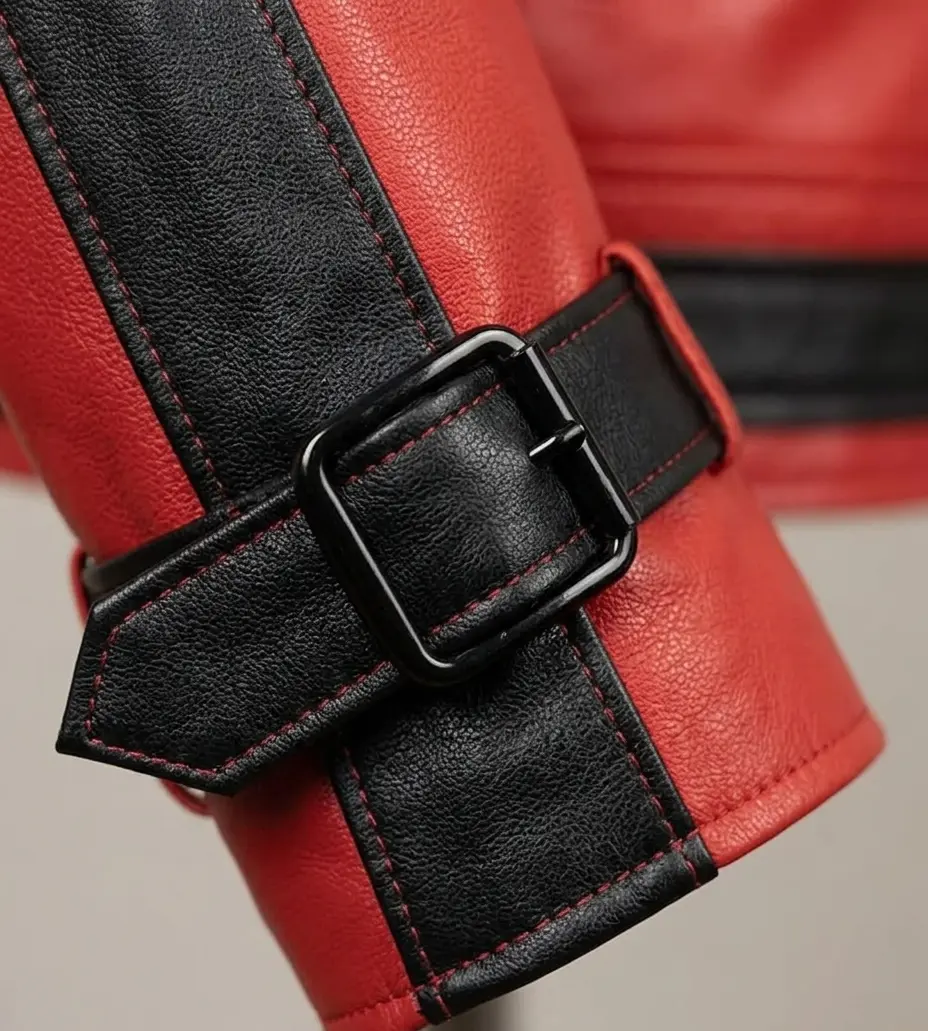 Michael Jackson Thriller Red Leather Jacket (Real Leather) - Image 4