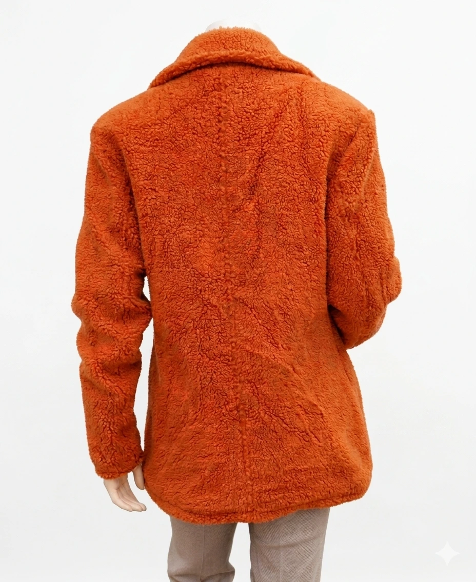 Yellowstone Beth Dutton Orange Fur Coat - Image 2