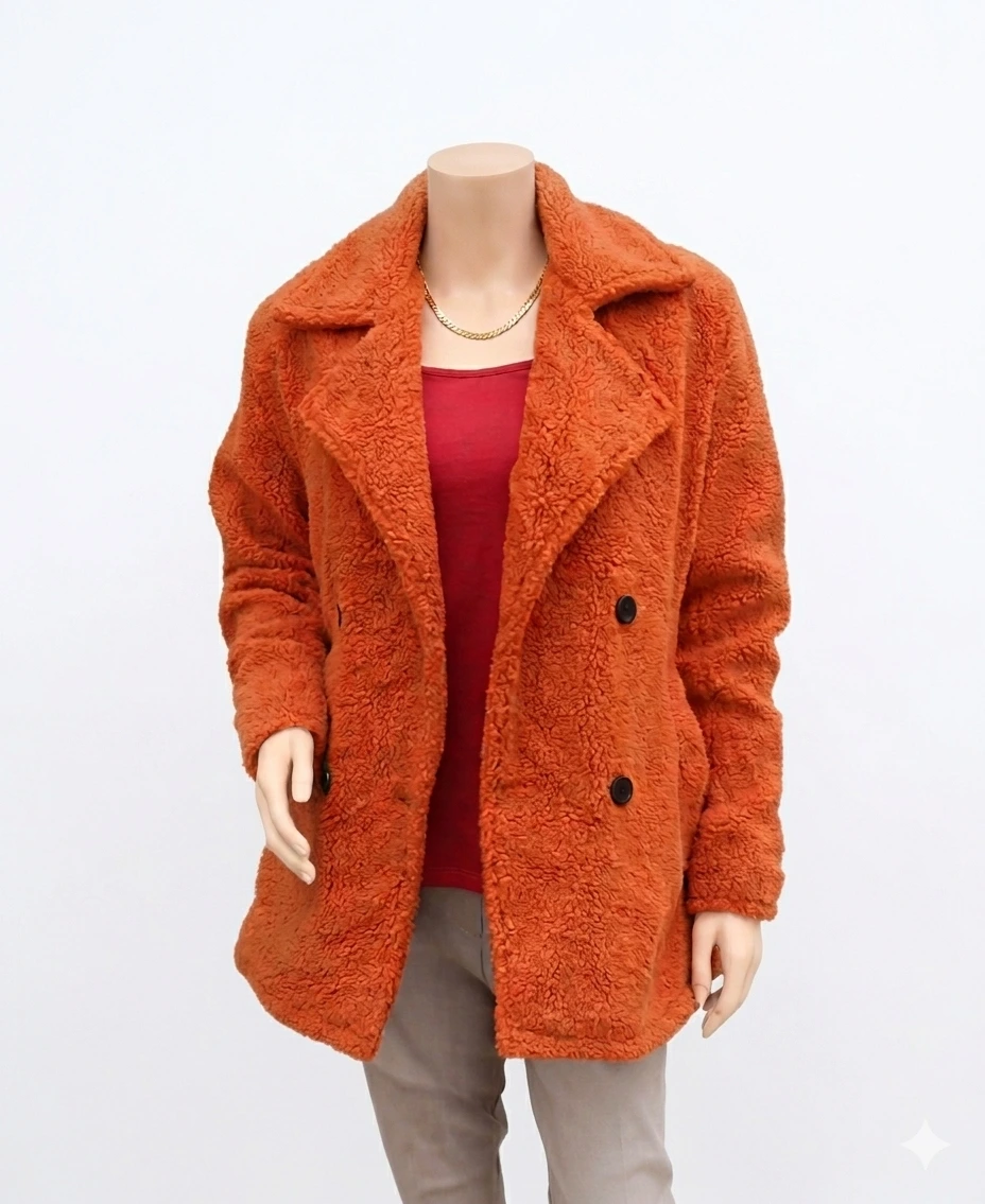 Yellowstone Beth Dutton Orange Fur Coat