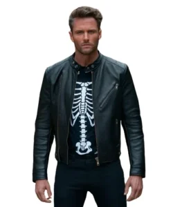 leather jacket with skeleton