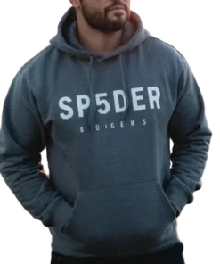 slate grey sp5der hoodie