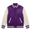 violet varsity jacket