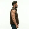 Men's Sleeveless Leather Biker Jacket - Image 3