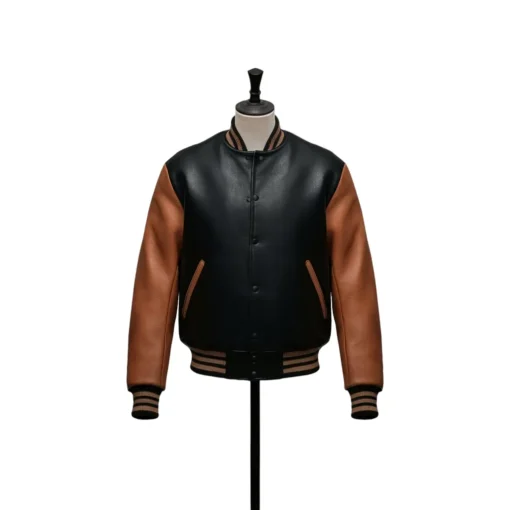 all leather letterman jacket