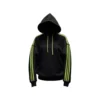 black and lime green hoodie
