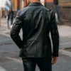 black leather suit mens