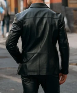 black leather suit mens