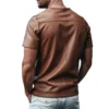 mens leather t shirt