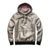 silver leather hoody