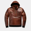 Leather Motorcycle Hoodie