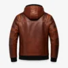 Leather Motorcycle Hoodie - Image 2