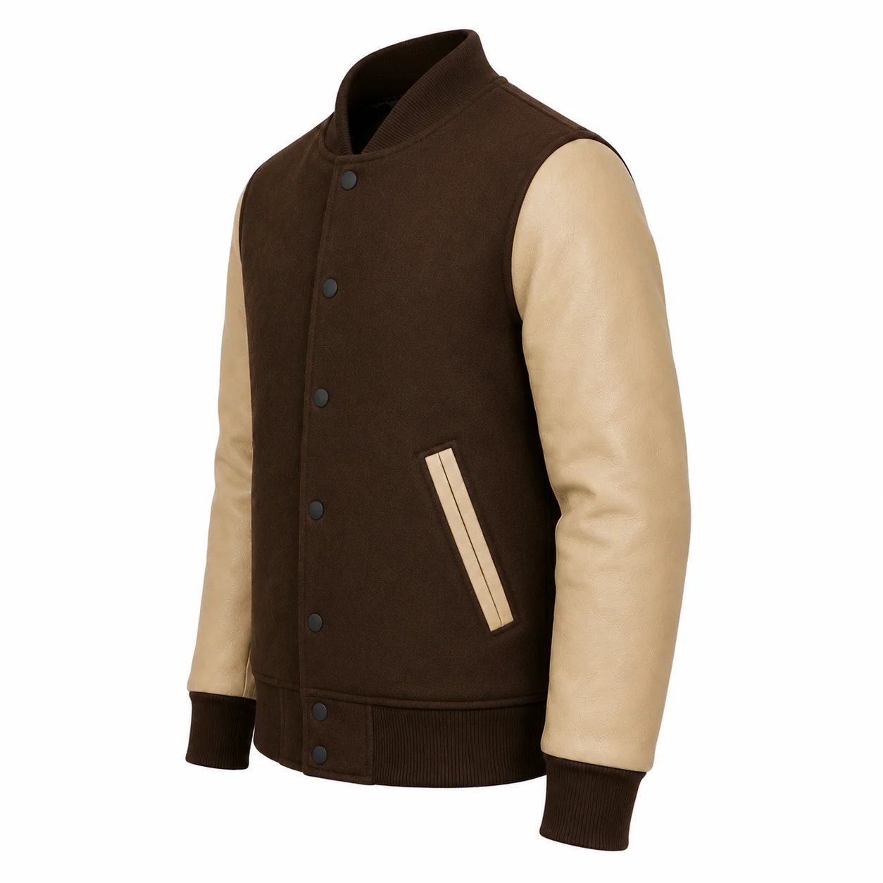 Wool and Leather Varsity Jacket - Image 3