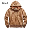 beige leather hoodie mens