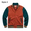 green and orange letterman jacket