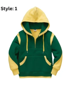 green and yellow hoodie