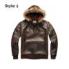 jeremy rich leather fur lined pullover hoodie