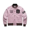 lavender varsity jacket