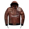 leather motorcycle hoodie