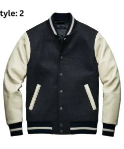 wool and leather letterman jacket