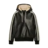 Antonio Black Faux Leather Sweatshirt