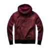 Bruce Deep Red Suede Pullover Hoodie