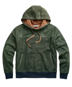 Joshua Charcoal Moss Suede Pullover Hoodie