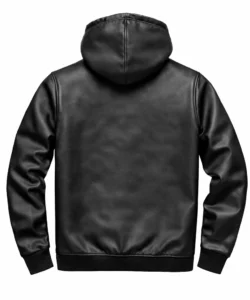 Samuel Black Leather Sweatshirt