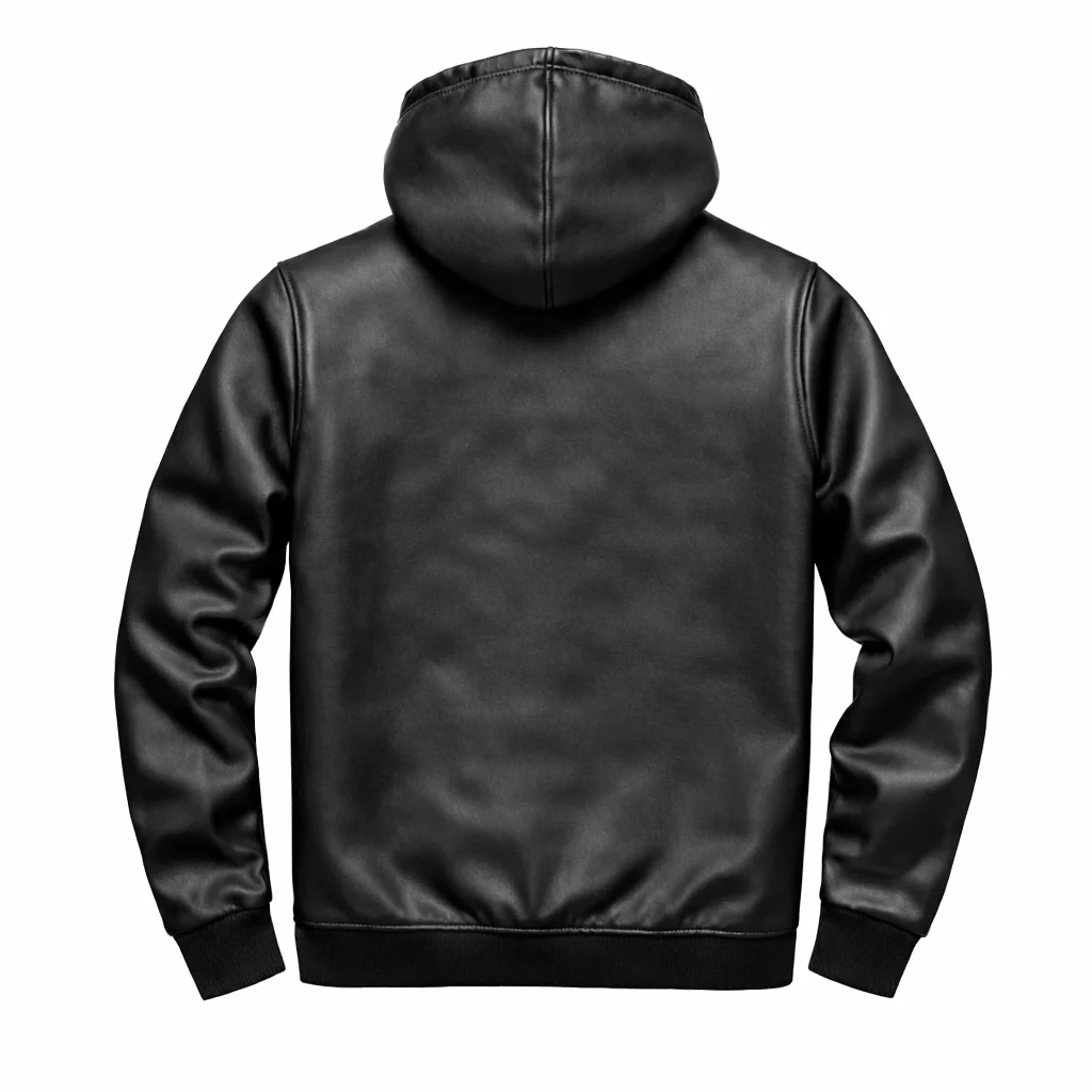 Samuel Black Leather Sweatshirt
