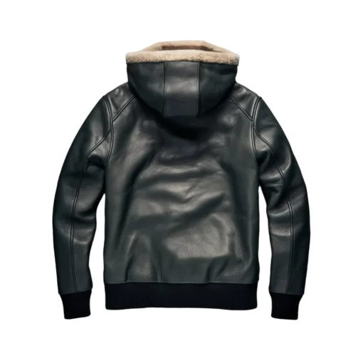 Willie Midnight Grey Leather Sweatshirt