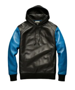beau ford midnight leather hoodie