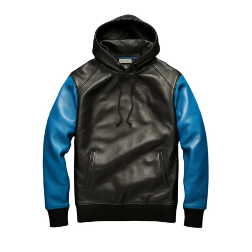 beau ford midnight leather hoodie